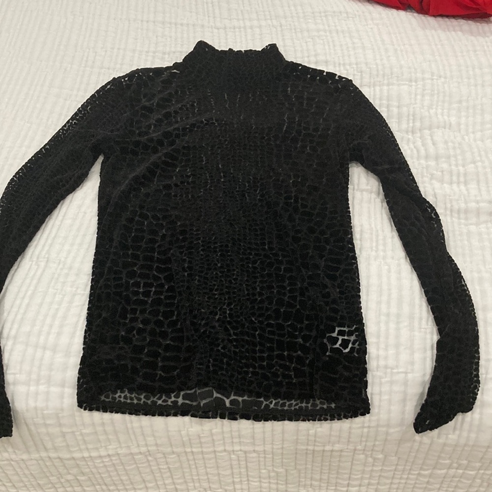 Express Sheer black turtle neck
